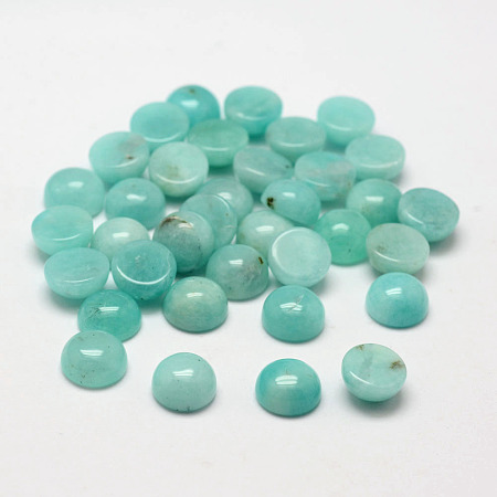 Honeyhandy Dome Natural Amazonite Cabochons, 8x3~4mm