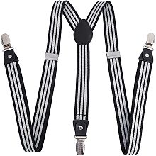 GORGECRAFT Y Shaped Suspenders Clothing Accessories Wedding Sets Adjustable Brace Polyester Elastic