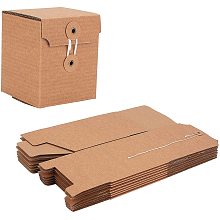 AHANDMAKER Kraft Paper Gift Box Rectangle Folding Boxes with Cotton Cord and Iron Findings Bridesmaid Proposal Boxes Storage Box for Birthday Party Wedding Gift Packing, 4.72×4.72×5.12 inches