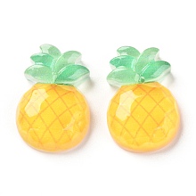 ARRICRAFT Transparent Resin Cabochons, Pineapple, Yellow, 22x15.5x6mm