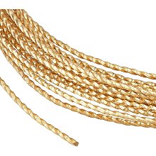 BENECREAT 20FT 17 Gauge Golden Craft Brass Wire, 1.2mm Thick Round Jewelry Twisted Copper Wire for Beading Ring Making and Other Jewelry Crafts