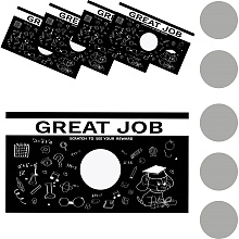 CRASPIRE 120 Sets Scratch Off Cards with Scratch Off Stickers Great Job Theme Funny Scratch Cards and Stickers DIY Coupon Cards, Surprise Greeting Card for Graduation Postcard Surprise Gift