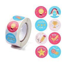 ARRICRAFT Reward Stickers, Round Animal Encouragement Stickers for Kids , Other Pattern, 6.5x2.8cm