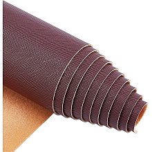 BENECREAT 135x30cm/51.2x11.8" Faux Leather Fabric with Diamonds 1.2mm thick Hard Leather Sheets for DIY Crafts, Garment Accessories, Coconut Brown