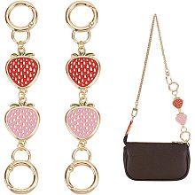 WADORN 2pcs Purse Chain Charm, 5.5 Inch Bag Strap Extender Handbag Decorative Chains Strawberry Shape Shoulder Strap Extender for Purse Clutch Handbag Making Accessories (Red and Pink)