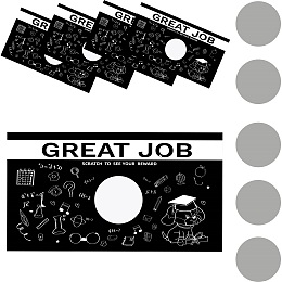 CRASPIRE 120 Sets Scratch Off Cards with Scratch Off Stickers Great Job Theme Funny Scratch Cards and Stickers DIY Coupon Cards, Surprise Greeting Card for Graduation Postcard Surprise Gift