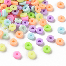 Honeyhandy Handmade Polymer Clay Beads, Heishi Beads, for DIY Jewelry Crafts Supplies, Disc/Flat Round, Mixed Color, 4.5x1.5mm, Hole: 1.5mm, about 2050pcs/50g