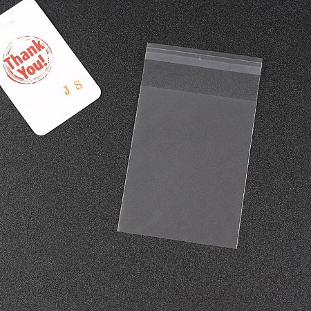 Honeyhandy OPP Cellophane Packaging Bags, Frosted, for Bake Packaging, Rectangle, Clear, 13x8cm, Unilateral Thickness: 0.05mm, Inner Measure: 8x10cm, about 95~100pcs/bag