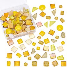 OLYCRAFT 225pcs Mosaic Tiles Mixed Shape Mosaic Glass Pieces Crystal Mosaic Glass Pieces for DIY Crafts Plates Picture Frames Flowerpots Handmade Home Decoration-Mixed Color