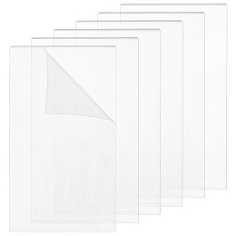 BENECREAT 6 Packs 7.6x13.2cm Acrylic Die Cutting Plates, Transparent Acrylic Panel Sheets for Die Cutting Work, 3mm Thick