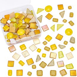 OLYCRAFT 225pcs Mosaic Tiles Mixed Shape Mosaic Glass Pieces Crystal Mosaic Glass Pieces for DIY Crafts Plates Picture Frames Flowerpots Handmade Home Decoration-Mixed Color