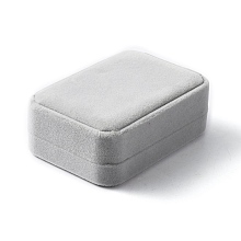 Arricraft Velvet Pendant Box, for Pendant Necklace Gift Storage, Rectangle, Light Grey, 10.1x7x3.5cm