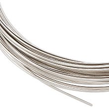 BENECREAT 20Feet Silver Half Round Craft Wire, 23 Gauge White Copper Beading Wire for Jewelry Making, Wire Wrapping, DIY Arts and Crafts, 0.6x0.4mm