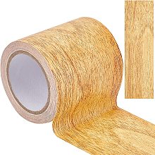 GORGECRAFT 2.2 Inch x 15Ft Wood Textured Adhesive Repair Tape Self Adhesive Patch Realistic Wood Grain Repair Tape High-Adhesive Repair Tape Simulation for Desk Chair Floor Furniture(Navajo White)