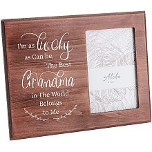 FINGERINSPIRE 10x8inches/25X20cm Grandma Picture Frame Me and My Grandma Keepsake Photo Frame Rectangle Natural Wood Photo Frame, I Love You Grandma, Best Grandma Ever, Grandmother Gifts