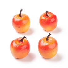 Honeyhandy Mini Foam Imitation Apples, Artificial Fruit, for Dollhouse Accessories Pretending Prop Decorations, Orange Red, 44x34.5mm