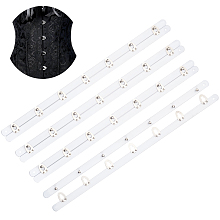 BENECREAT 4 Pairs White Corset Busk, 13inch Iron Spring Corset Busk with Hook, Eye Closure for Sewing and Closure of Women Corsets, Bustier, Waist Tasiner