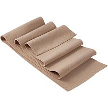 BENECREAT Rib Cuff Fabric, 39x6inch Stretch Fine Ribbing Knit Fabric Tan Elastic Knit Material for Waistband Neckband Cuffs Jacket Extension, Clothing Accessories