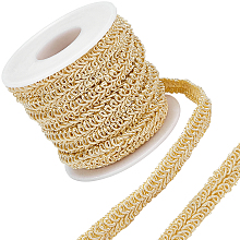 GORGECRAFT 10 Yards Gold Braid Lace Trim 3/8 Inch Wide Polyester Woven Gimp Braid Trim Centipede Decorated Lace Ribbon for Costume DIY Crafts Sewing Jewellery Making Home Decoration Golden