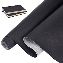 PU Leather Fabric, for Book Binding, Black, 100x45x0.06cm