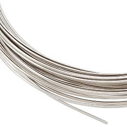 BENECREAT 20Feet Silver Half Round Craft Wire, 23 Gauge White Copper Beading Wire for Jewelry Making, Wire Wrapping, DIY Arts and Crafts, 0.6x0.4mm