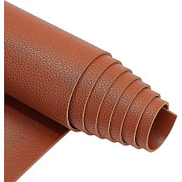 BENECREAT 11.5"x 53" Sienna Double Side PU Faux Leather Litchi Leather repair Texture Leather Sheet for DIY Sewings, Handbag