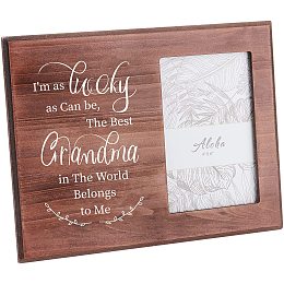 FINGERINSPIRE 10x8inches/25X20cm Grandma Picture Frame Me and My Grandma Keepsake Photo Frame Rectangle Natural Wood Photo Frame, I Love You Grandma, Best Grandma Ever, Grandmother Gifts