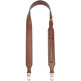 WADORN Adjustable Leather Purse Strap, 47.2 Inch Genuine Leather Shoulder Strap Replacement Strap Crossbody Bag Strap Handbag Handle 1.5 Inch Wide for Clutches Satchel Wallet, Dark Brown