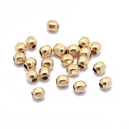 Honeyhandy Yellow Gold Filled Beads, 1/20 14K Gold Filled, Cadmium Free & Nickel Free & Lead Free, Faceted, Oval, 2.2x1.8mm, Hole: 0.8mm