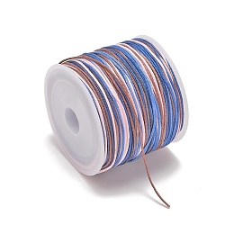 Honeyhandy 50M Segment Dyed Nylon Chinese Knotting Cord, for DIY Jewelry Making, Royal Blue, 0.8mm, about 54.68 Yards(50m)/Roll