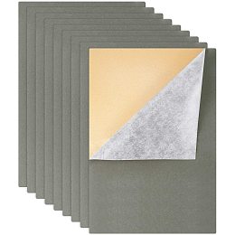 BENECREAT 12PCS Velvet (Slate Gray) Fabric Sticky Back Adhesive Felt Sheet11.5"x15.5", Self-Adhesive, Durable and Water Resistant, Multi-purpose, Ideal for Art and Craft Making