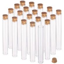 BENECREAT 15 Pack 40ml Glass Tubes Transparent Decoration Bottles with Cork Stoppers for Arts, Crafts and Other Small Projects