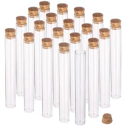 BENECREAT 15 Pack 40ml Glass Tubes Transparent Decoration Bottles with Cork Stoppers for Arts, Crafts and Other Small Projects