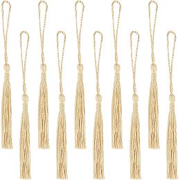 SUNNYCLUE 100Pcs Tassels with Loop Handmade Silky Floss Tassel Polyester Silk Craft Bookmark Tassels for Jewelry Making Sewing Tassel Graduation Cap Decoration Grad Hat Decor DIY Weaving Supplies