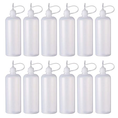 BENECREAT 12 Pack 4 Ounce Multi Purpose DIY Precision Tip Applicator Bottles Glue Applicator for DIY Quilling Tool, Precision Oiler and Alcohol Ink