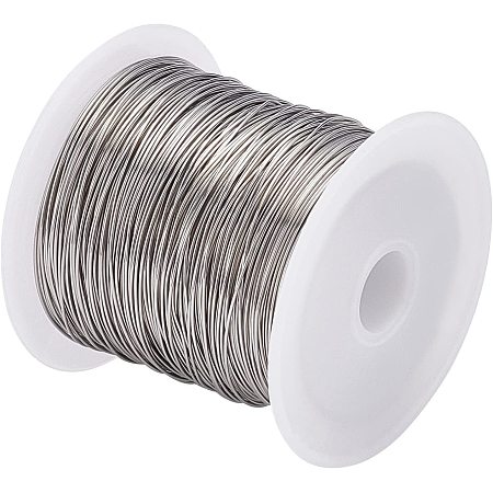 BENECREAT 24 Gauge(0.5mm) 75 Feet(23m) Tiger Tail Beading Wire 316 Stainless Steel Wire for Outdoor, Yard, Garden or Jewelry Making Crafts