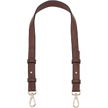 WADORN Leather Adjustable Purse Strap, 27.5 Inch Leather Shoulder Bag Strap Replacement Leather Handbag Handle Tote Bag Handle with Swivel Clasps DIY Bag Making Accessories, Dark Brown