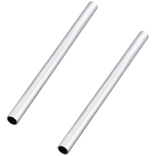 BENECREAT 2PCS 30cm Aluminum Round Tube, Round Straight Tubing for DIY, Bracket Stands, Crafting, Repairs, 19mm in Diameter