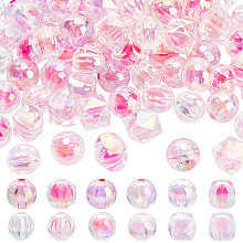 PandaHall Elite 72Pcs 12 Styles UV Plating Transparent Acrylic Beads, Round & Polygon & Rectangle & Pumpkin, Mixed Color, 15~16x14~16x14~16mm, Hole: 2.6~3.8mm, 6pcs/style