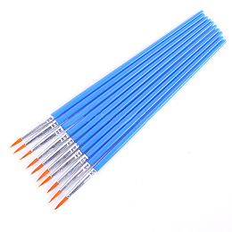 Honeyhandy Plastic Micro Detail Paint Brush, with Nylon Brush Head and Aluminium Tube, for Painting Clay Tool, Dodger Blue, 1.1~1.2cm