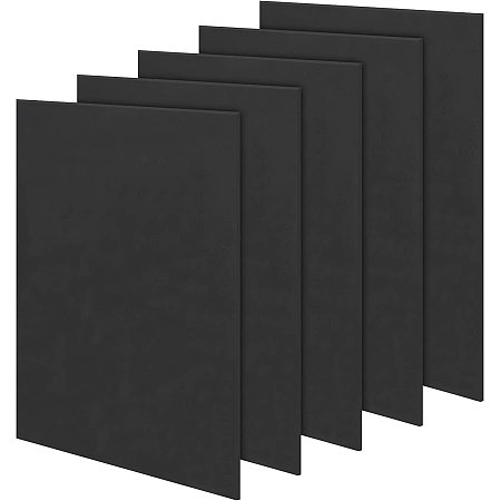 BENECREAT 5 Sheets 3mm Black PVC Foam Sheet A4 Lightweight Rigid Foam, Sand Table Model Material Supplies for Mounting Crafts Modelling Art Display School Projects, 11.8x7.8inch