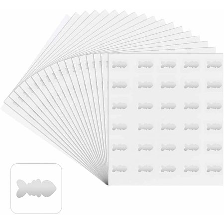 OLYCRAFT 2400Pcs Silver Meal Stickers 0.5