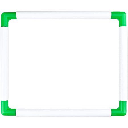 OLYCRAFT Plastic Cross Stitch Frame Quilting Needlepoint Tool Embroidery Frame Green Plastic Clip Frame for Embroidery Cross Stitch-13 x 11 Inch