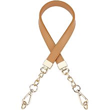 SUPERFINDINGS 1pcs Camel 24.6x0.75 inch Imitation Leather Bag Handles Purse Replacement Straps Purse Chain Handles with Alloy Swivel Clasps for Bag Straps Replacement Accessories