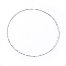 Honeyhandy Steel Wire Necklace Making, with Stainless Steel Clasps, Dark Gray, 17.51 inch(44.5cm), 0.3mm