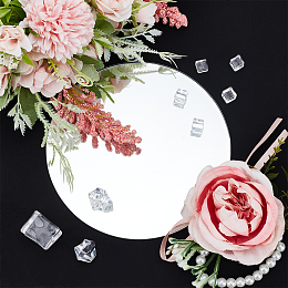 FINGERINSPIRE Round 3mm Beveled Glass Mirror 6 inch in diamete Round Mirror Panels Modern Look Aesthetic Mirror Glass Mirrors for Wall Decoration, Crystal Figurines and Other Collectibles Display