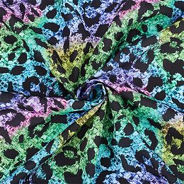 FINGERINSPIRE 1.1Yard Rainbow Leopard Fabric by The Yard 59.1inch Wide Leopard Print Fabric Polycotton Colorful Leopard Upholstery Fabric for Sewing DIY Crafts Fabric for Home Clothes Decoration