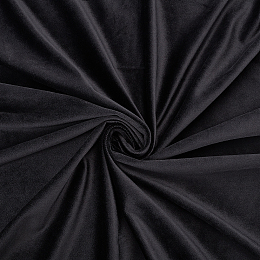 BENECREAT Black Velvet Upholstery Fabric, 57x39" Spandex Chair Cover Pillow Drapes Material for DIY Sewing, Apparel, Costume, Craft Projects