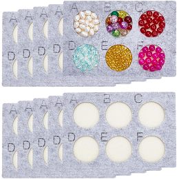 PandaHall Elite 10pcs Beading Boards Bead Mat Bead Design Trays Felt Jewelry Bracelet Organizer Storage Tray for Jewelry Making Creating Bracelets Necklaces and Other Jewelry 5.9x3.9inch