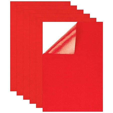 BENECREAT 20PCS A4 Size Red Self-Adhesive Felt Fabric Sheet 8.3